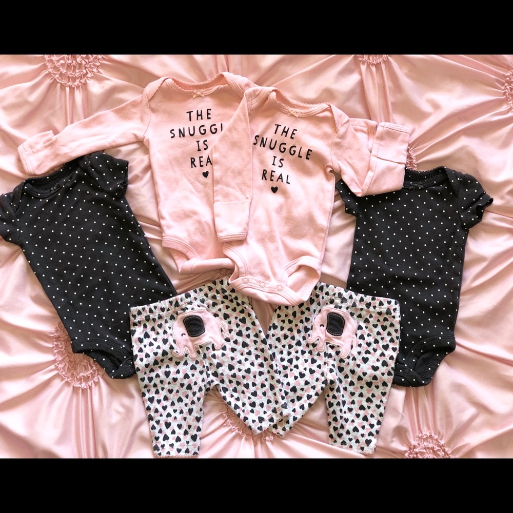 ON HOLD* Carter's 3PC Elephant Bodysuit/Pants Set